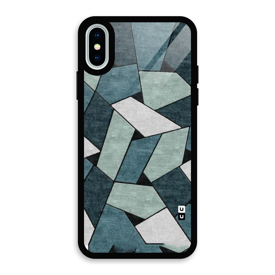 Concrete Green Abstract Glass Back Case for iPhone X