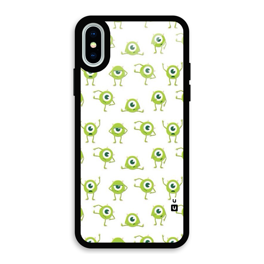 Crazy Green Maniac Glass Back Case for iPhone X