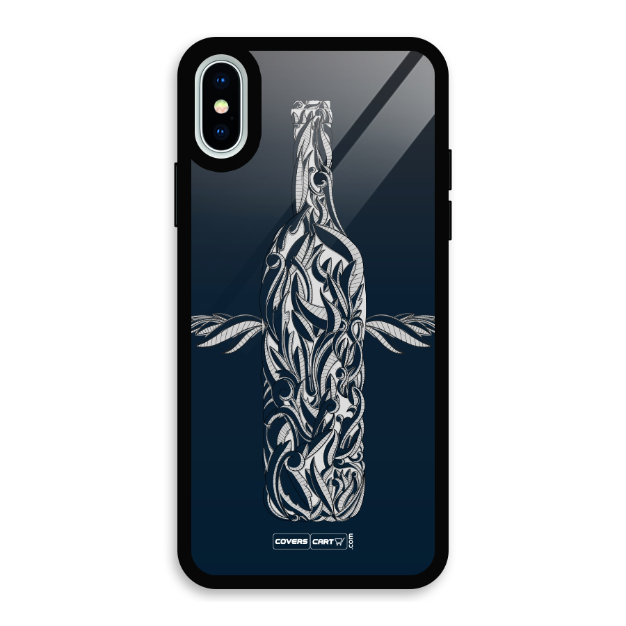 Creative Bottle Glass Back Case for iPhone X