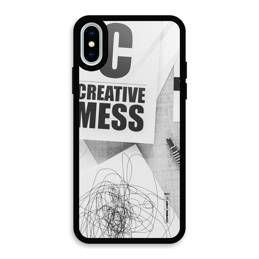Creative Mess Glass Back Case for iPhone X