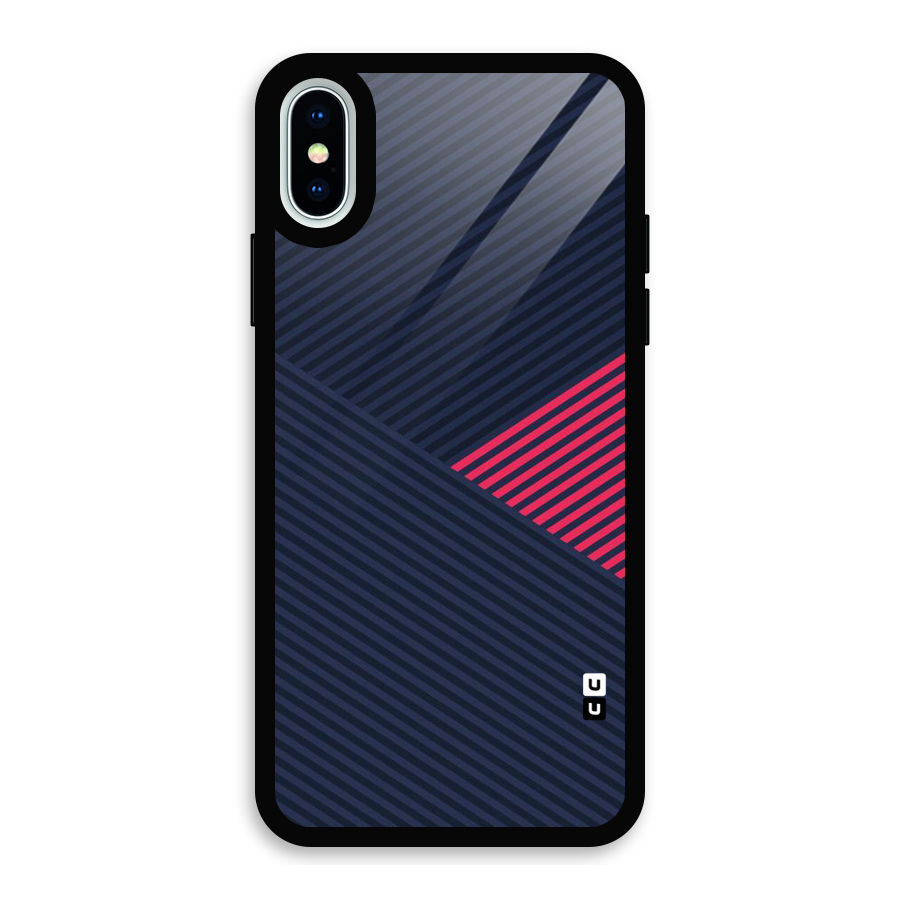 Criscros Stripes Glass Back Case for iPhone X