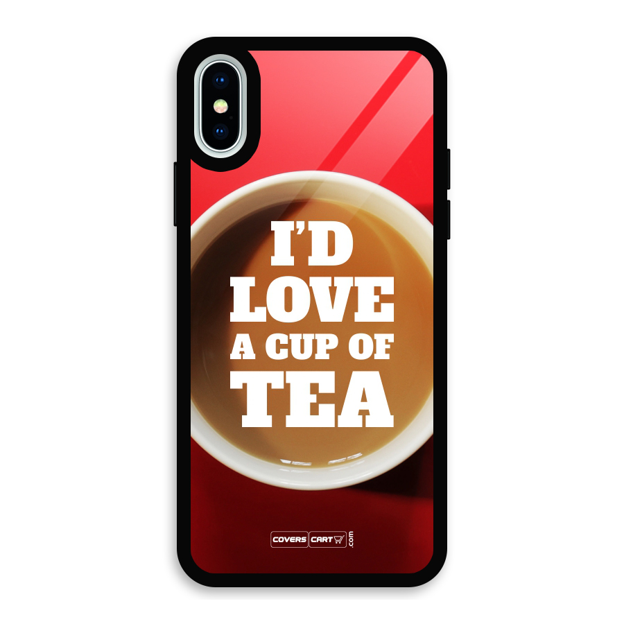 Cup of Tea Glass Back Case for iPhone X