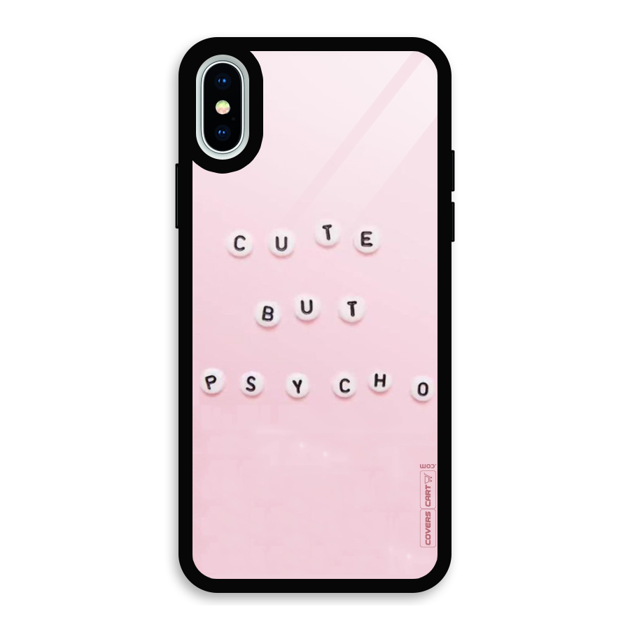 Cute But Psycho Glass Back Case for iPhone X