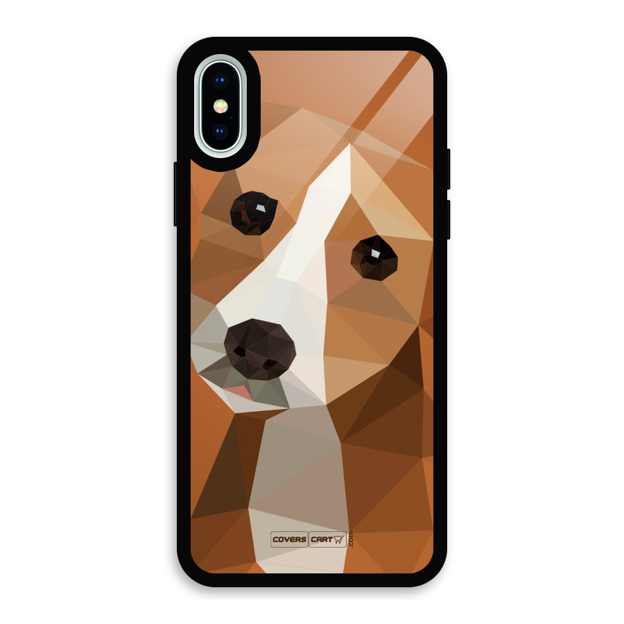Cute Dog Glass Back Case for iPhone X