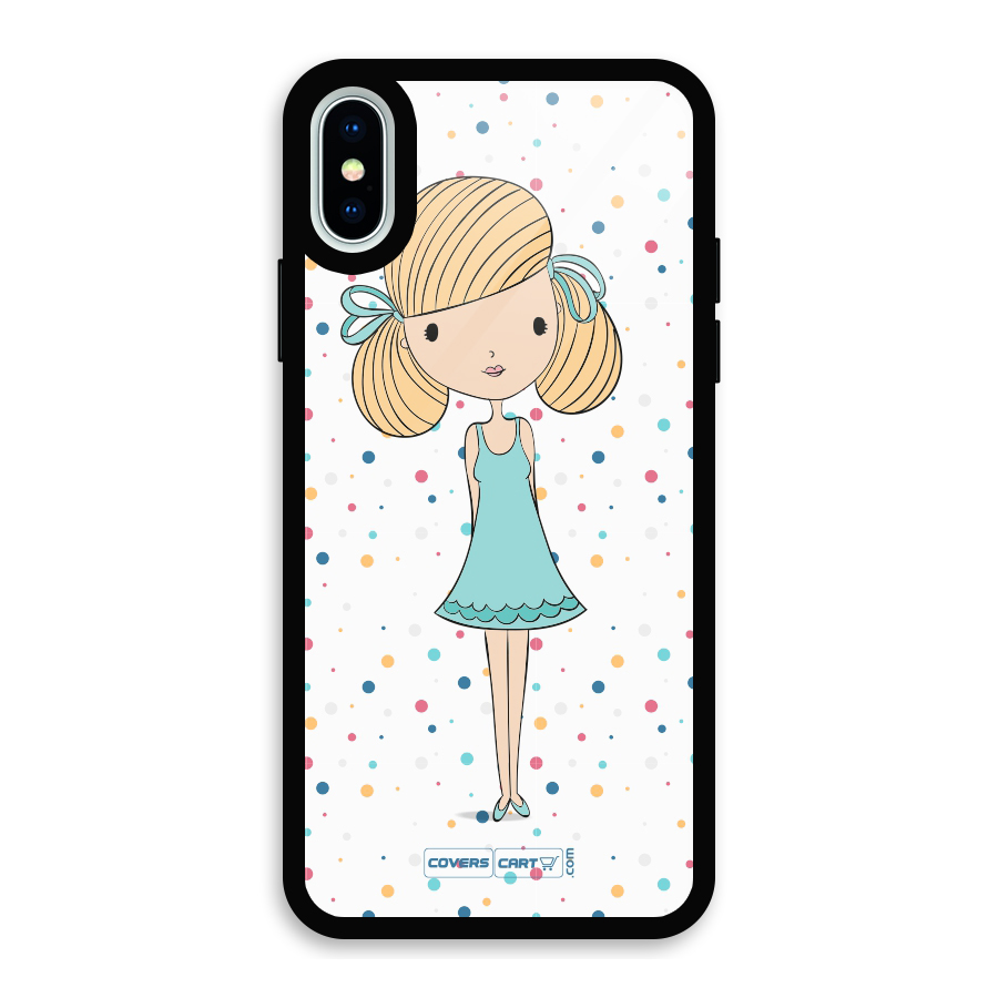 Cute Girl Glass Back Case for iPhone X