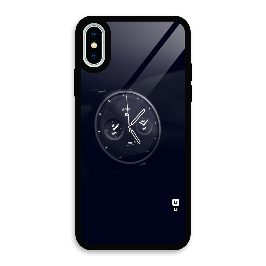 Dark Watch Glass Back Case for iPhone X