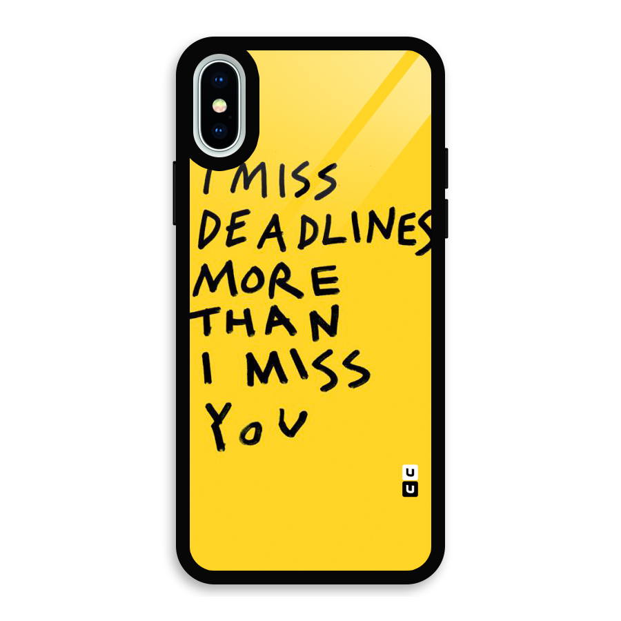 Deadlines Glass Back Case for iPhone X