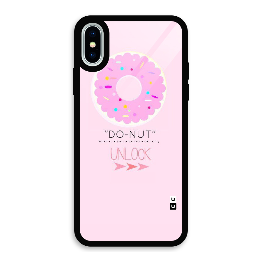 Do-Nut Unlock Glass Back Case for iPhone X
