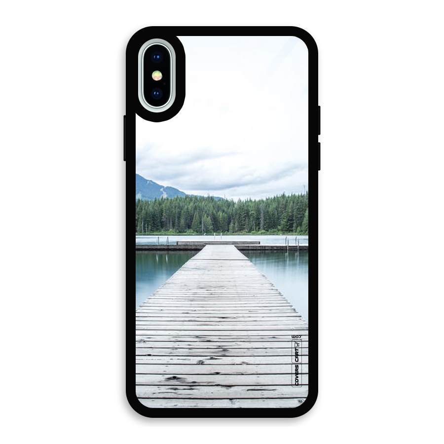 Dock River Glass Back Case for iPhone X