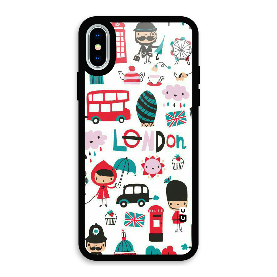 Double Decker Glass Back Case for iPhone X