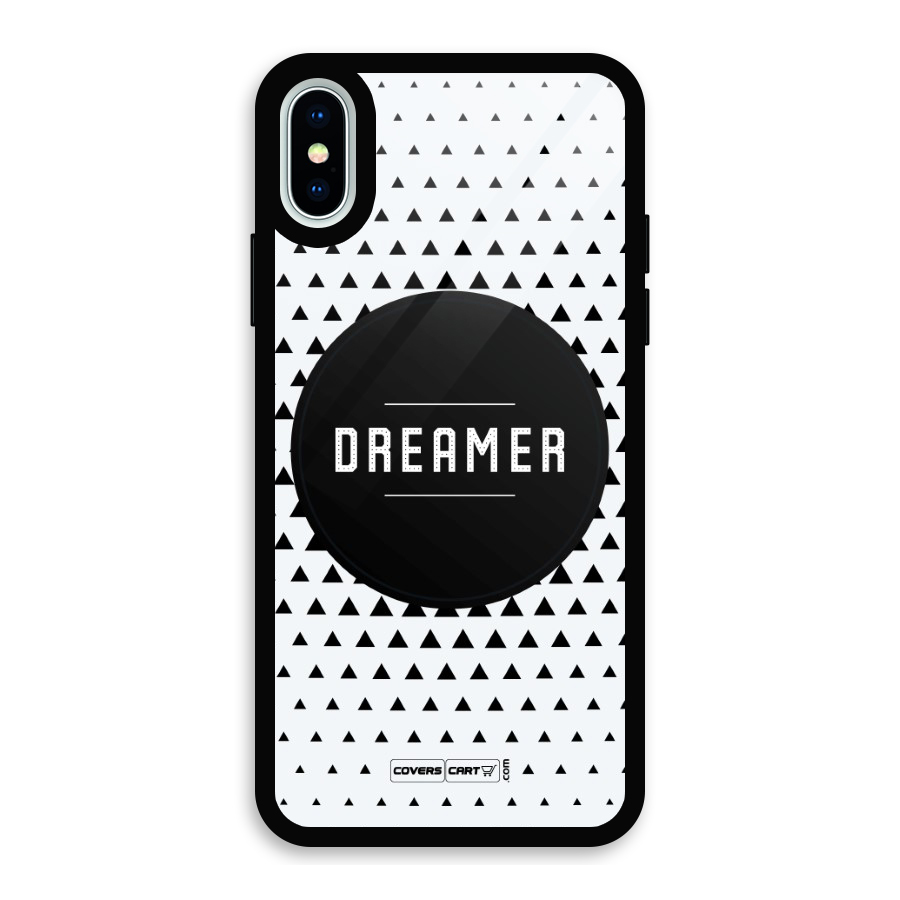 Dreamer Minimalist Glass Back Case for iPhone X