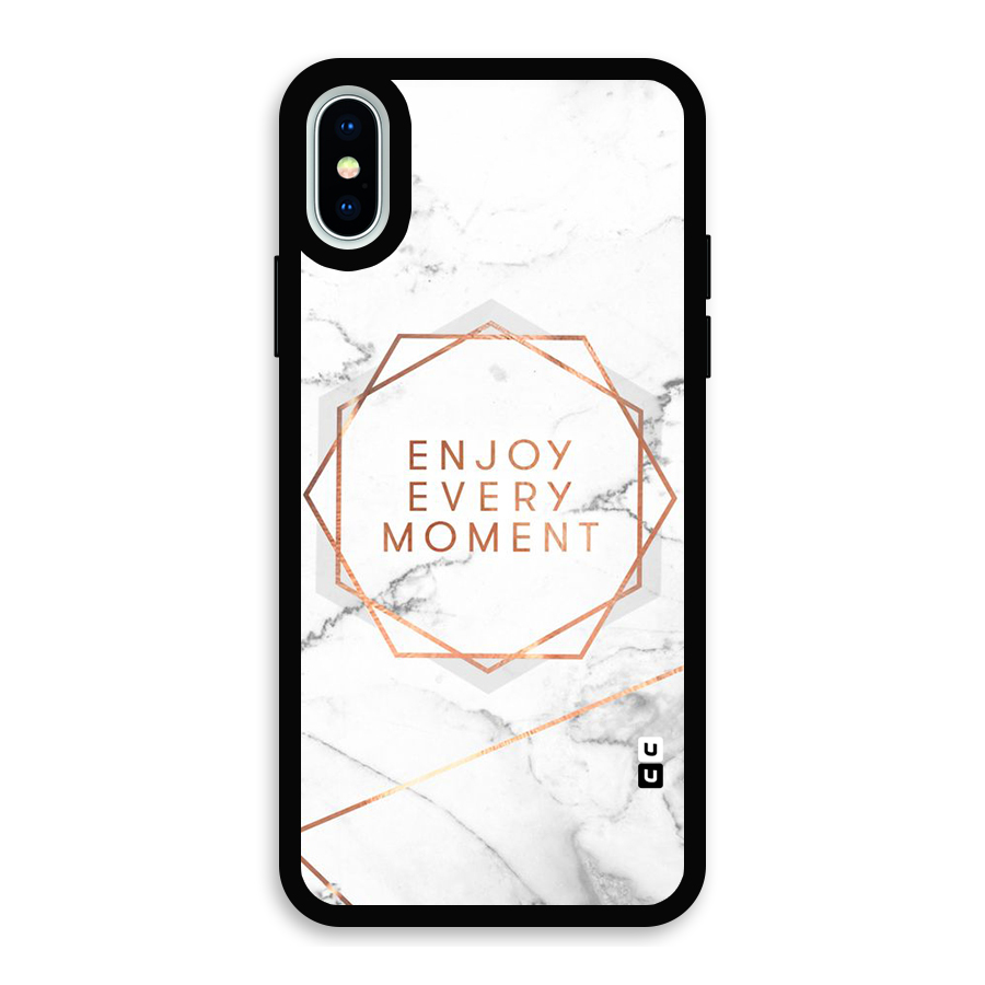 Enjoy Every Moment Glass Back Case for iPhone X