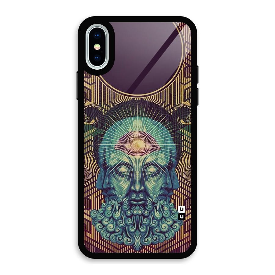 Eye Design Glass Back Case for iPhone X