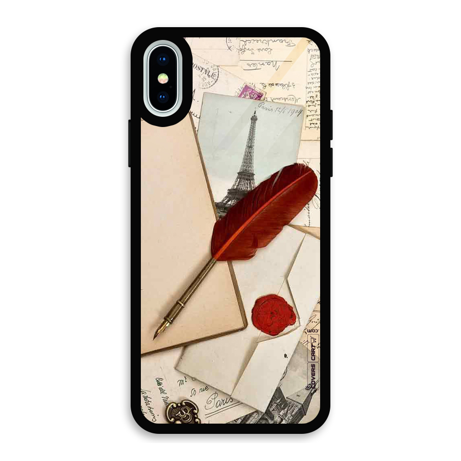 Feather Beauty Glass Back Case for iPhone X