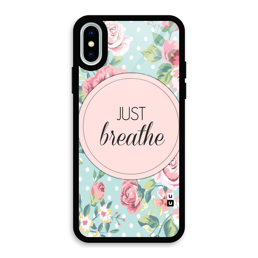 Floral Bloom Glass Back Case for iPhone X