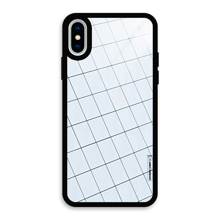 Glass Square Wall Glass Back Case for iPhone X