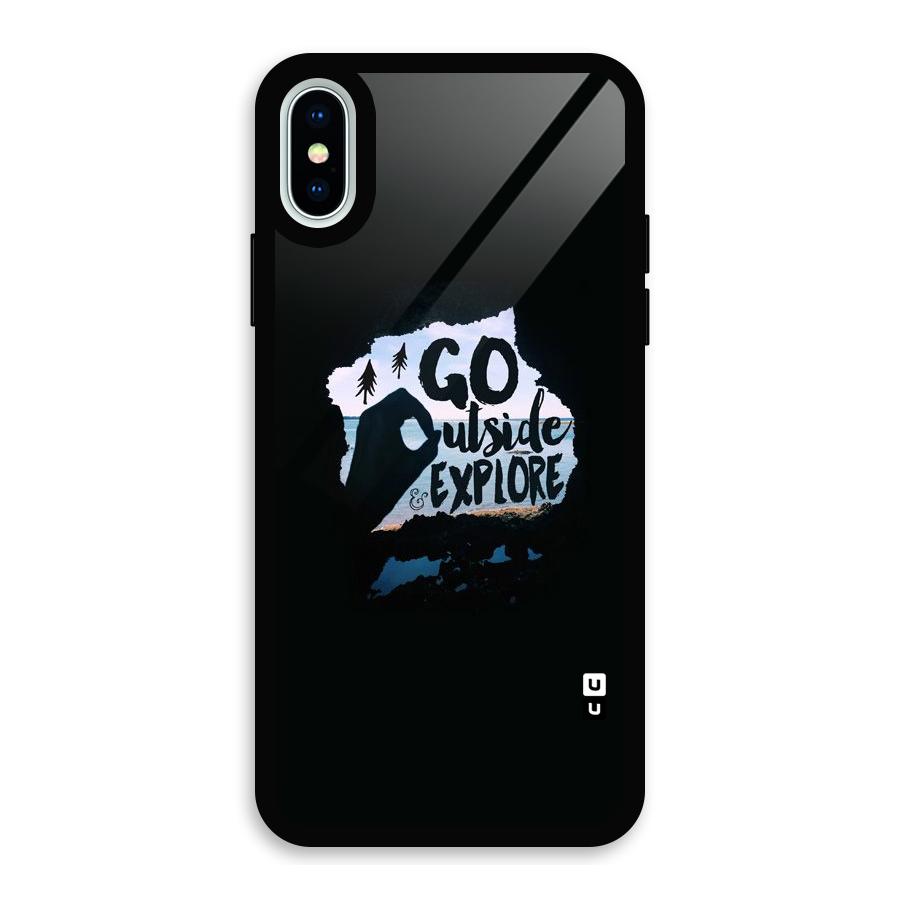 Go Outside Glass Back Case for iPhone X