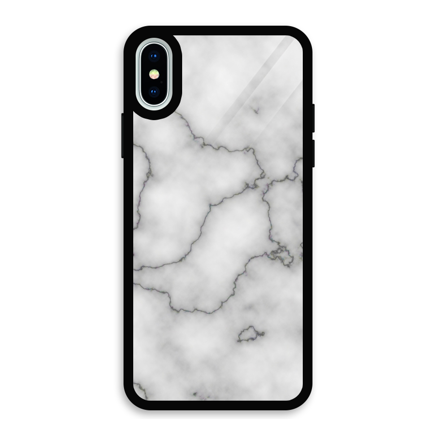 Grey Marble Glass Back Case for iPhone X