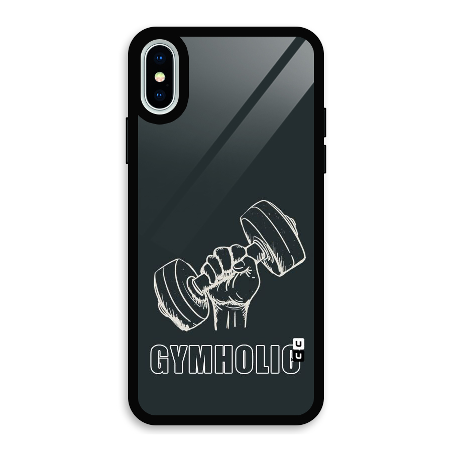 Gymholic Design Glass Back Case for iPhone X