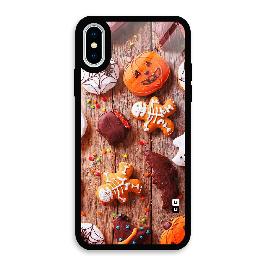 Halloween Chocolates Glass Back Case for iPhone X