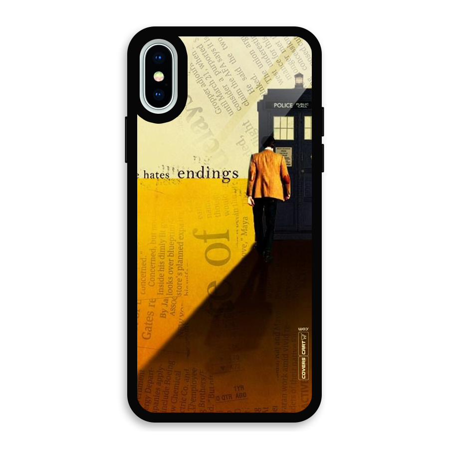 Hates Endings Glass Back Case for iPhone X