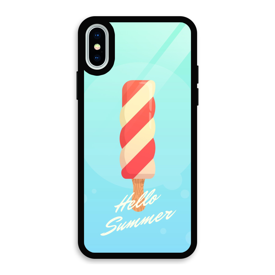 Hello Summer Glass Back Case for iPhone X