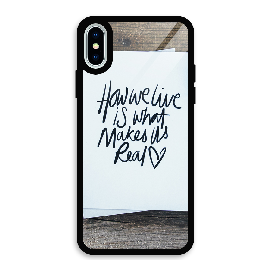 How We Live Glass Back Case for iPhone X