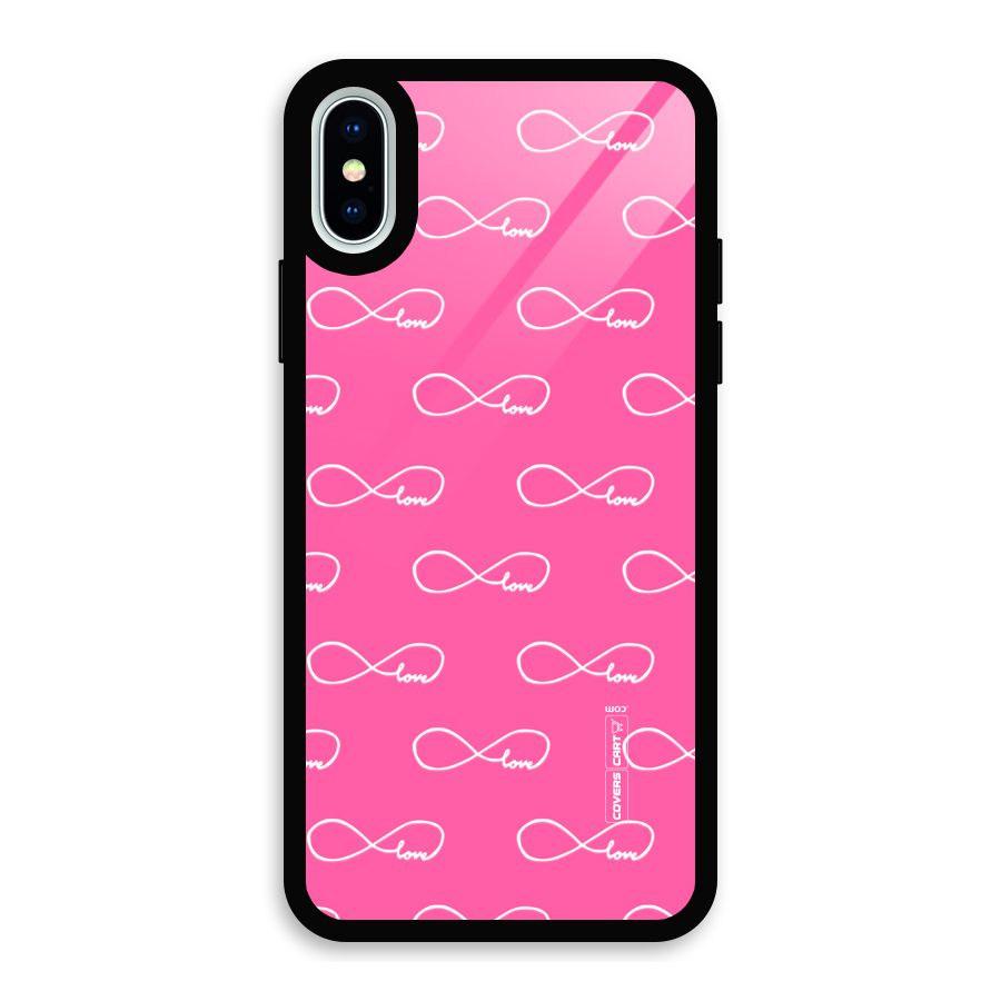 Infinity Love Glass Back Case for iPhone X