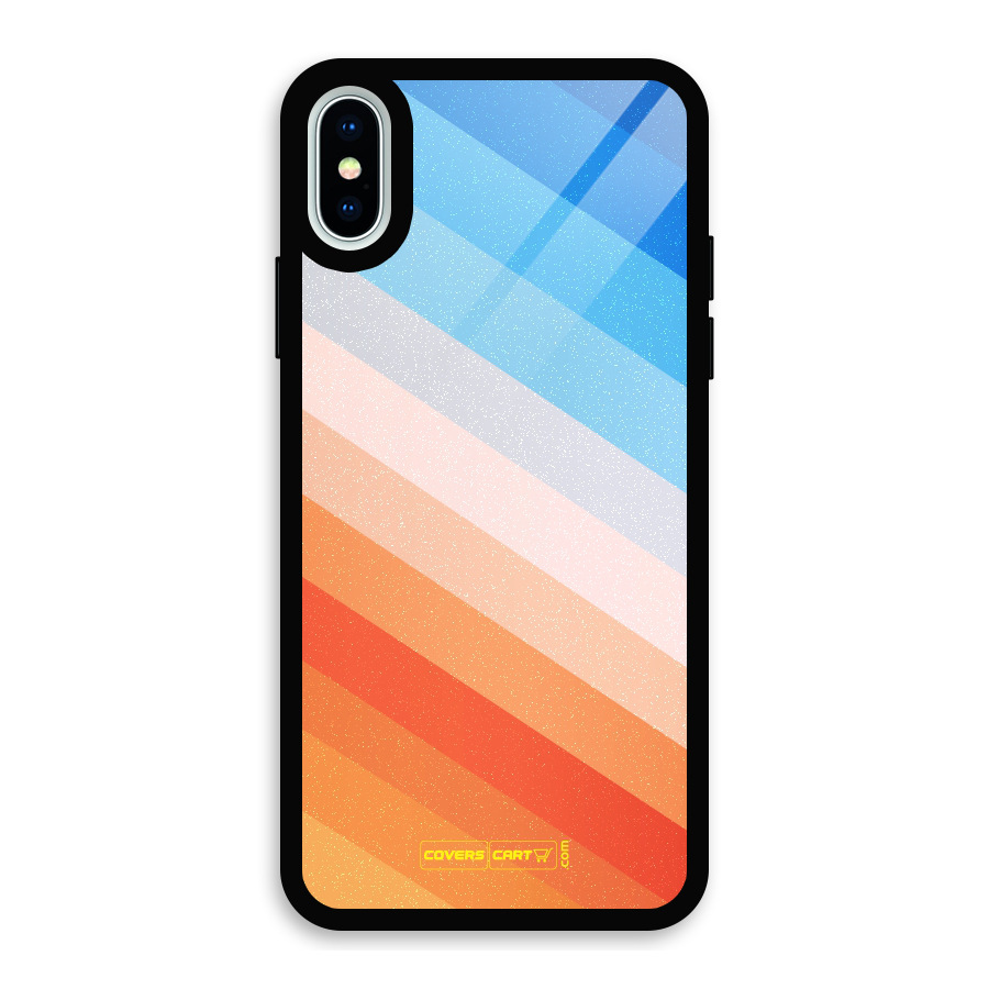 Jazzy Pattern Glass Back Case for iPhone X