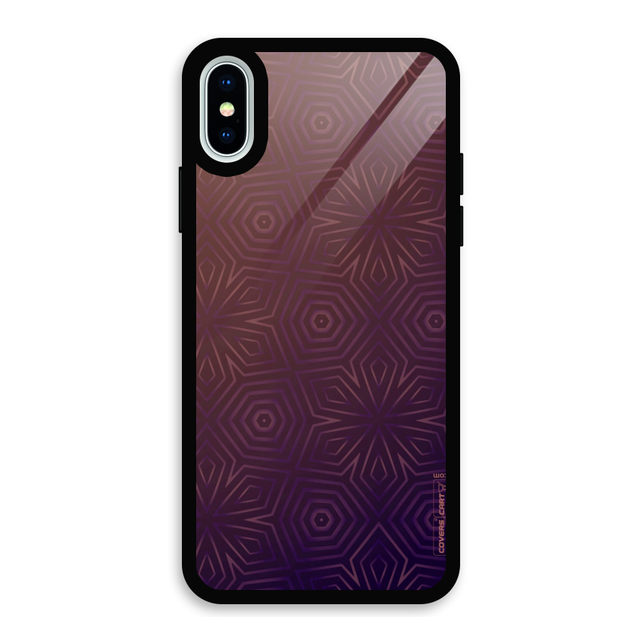 Lavish Purple Pattern Glass Back Case for iPhone X