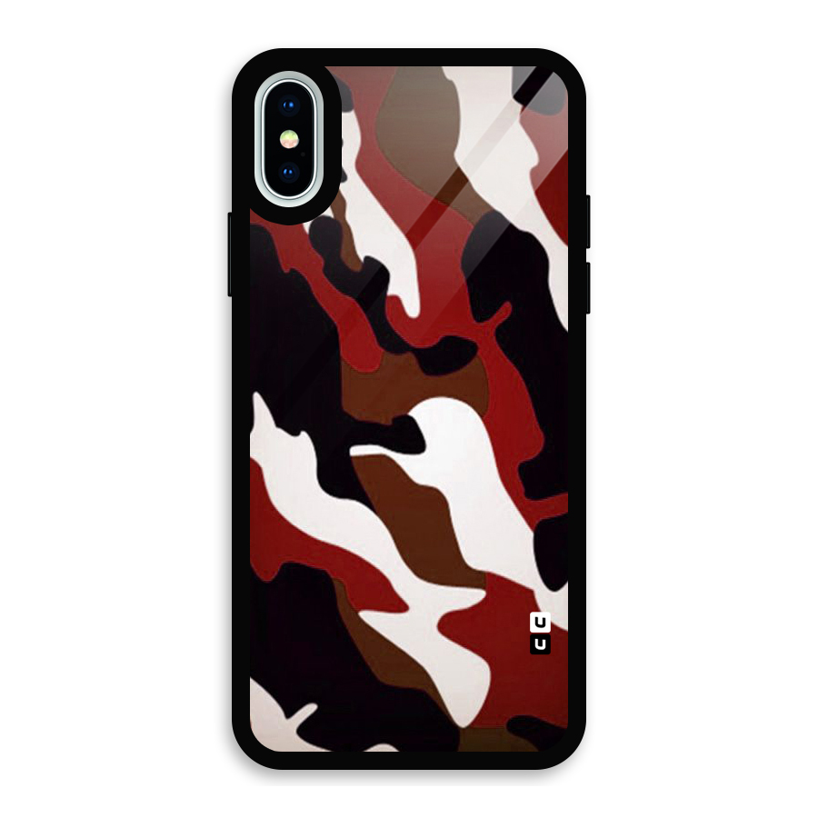 Leapord Pattern Glass Back Case for iPhone X