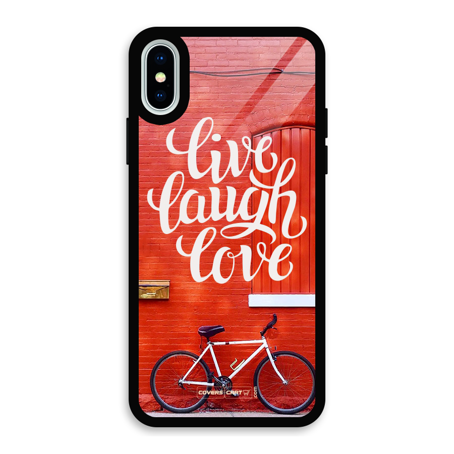 Live Laugh Love Glass Back Case for iPhone X