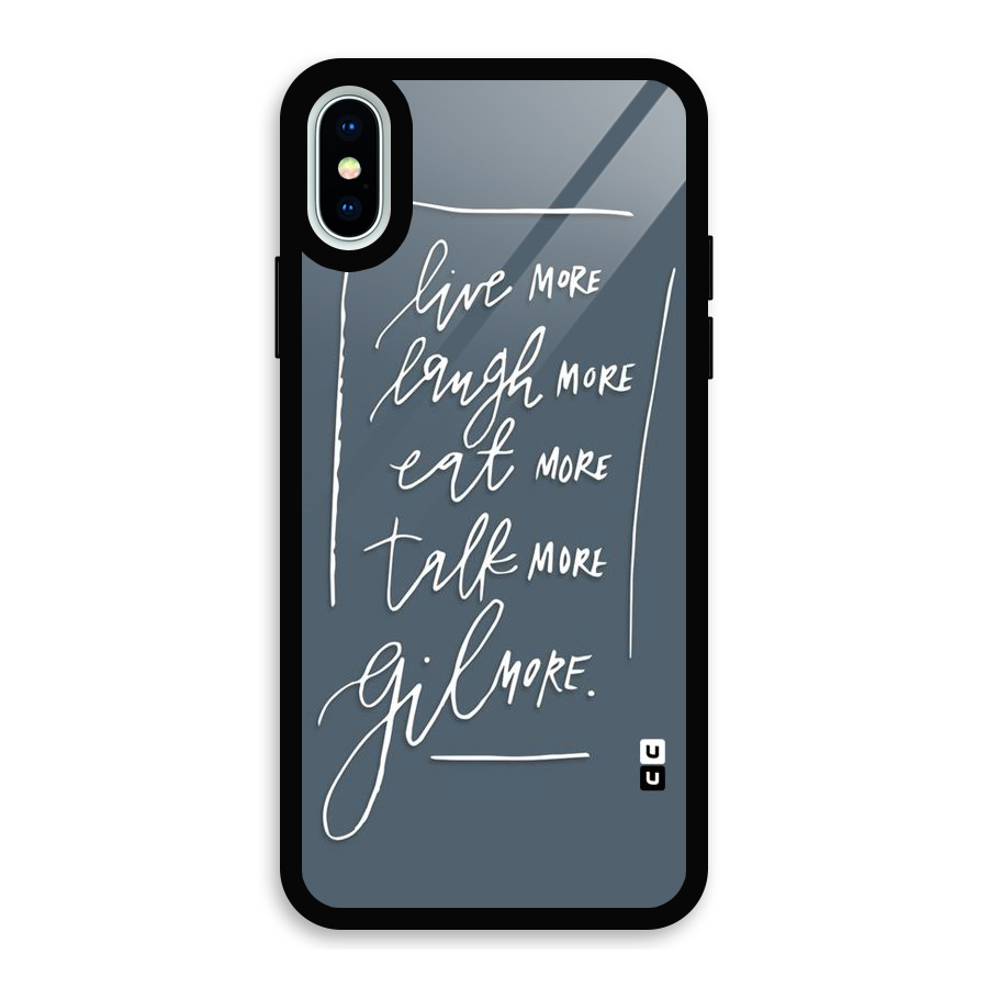 Live Laugh More Glass Back Case for iPhone X