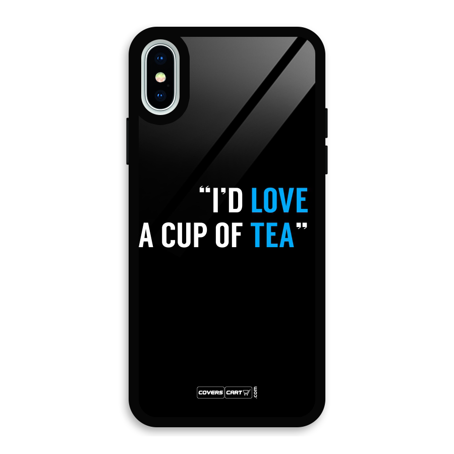 Love Tea Glass Back Case for iPhone X