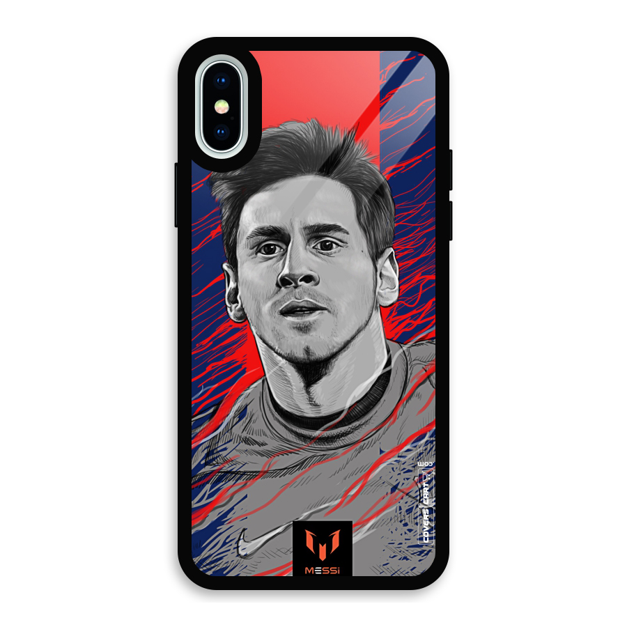 Messi For FCB Glass Back Case for iPhone X