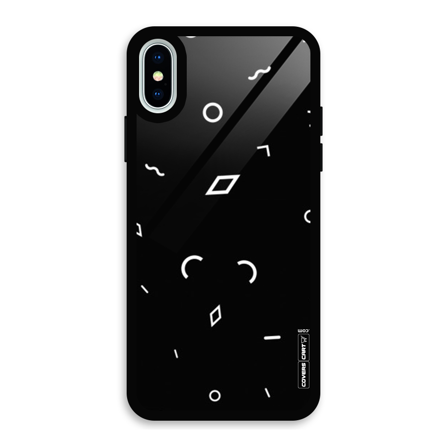 Minimal Shapes Glass Back Case for iPhone X