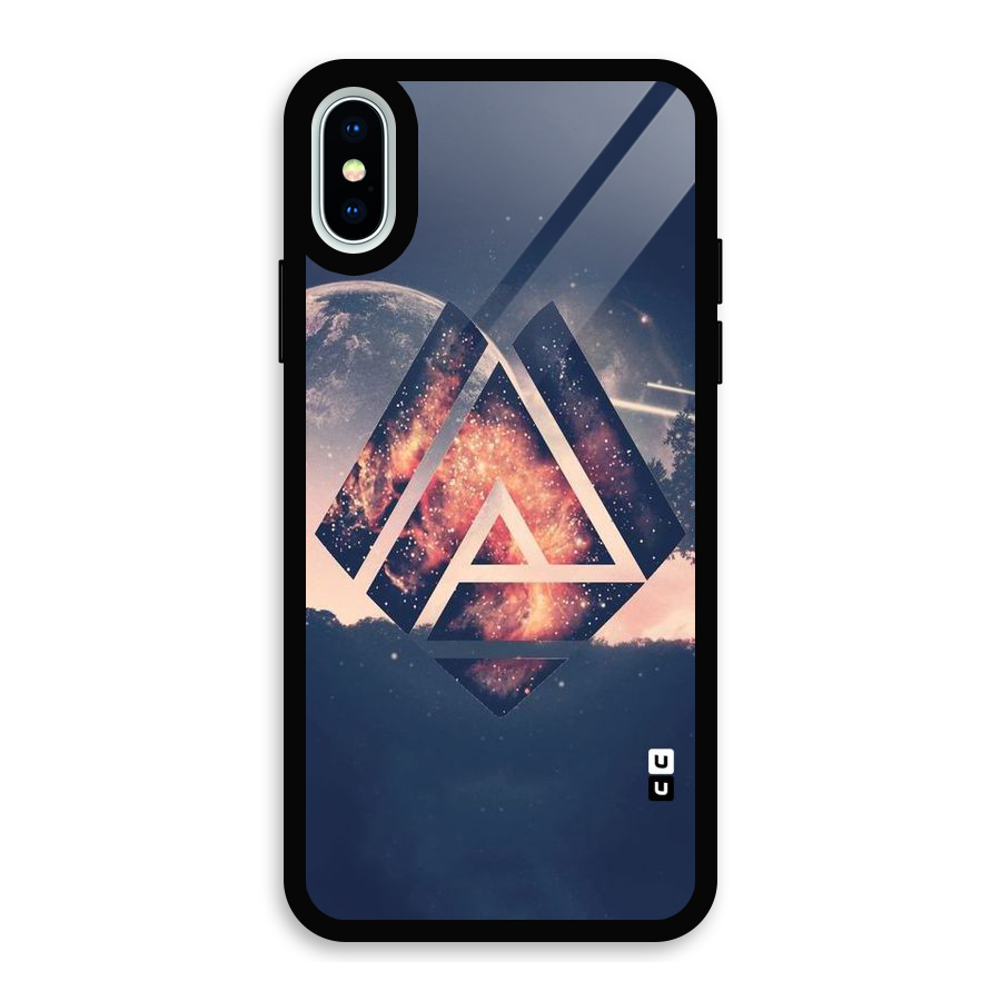 Moon Abstract Glass Back Case for iPhone X
