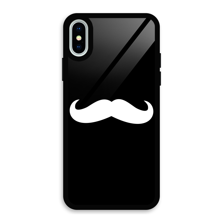 Moustache Love Glass Back Case for iPhone X