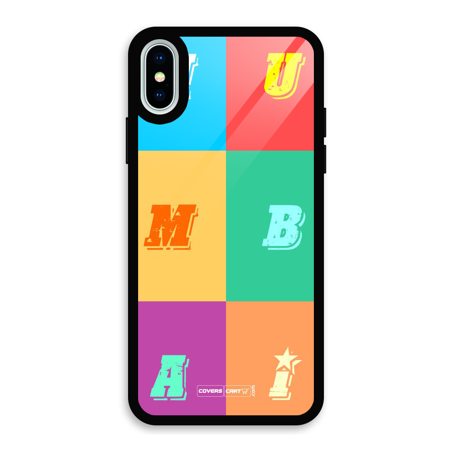 Mumbai Alphabets Glass Back Case for iPhone X