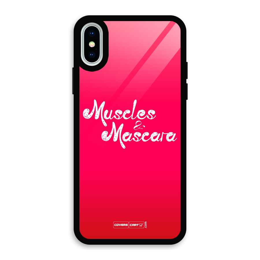 Muscles and Mascara Glass Back Case for iPhone X