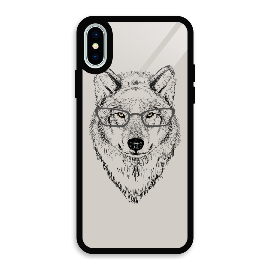 Nerdy Wolf Glass Back Case for iPhone X