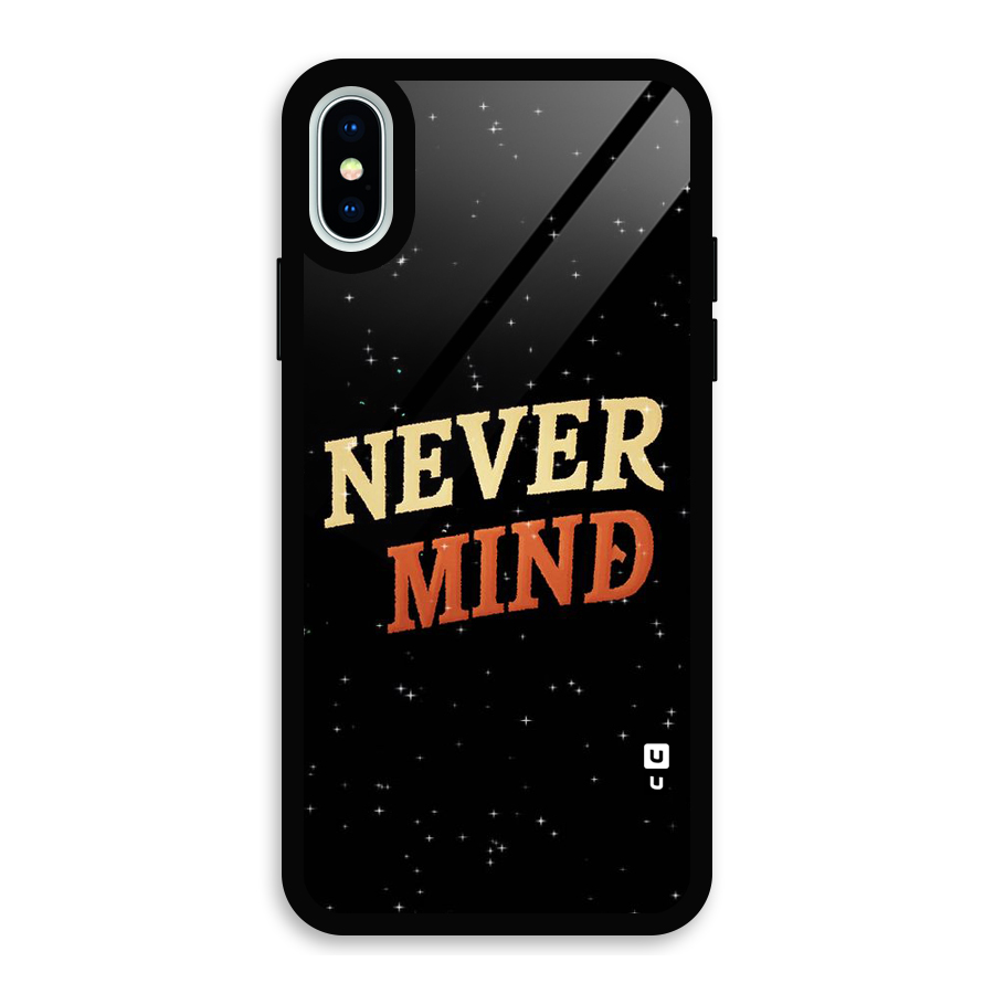 Never Mind Design Glass Back Case for iPhone X