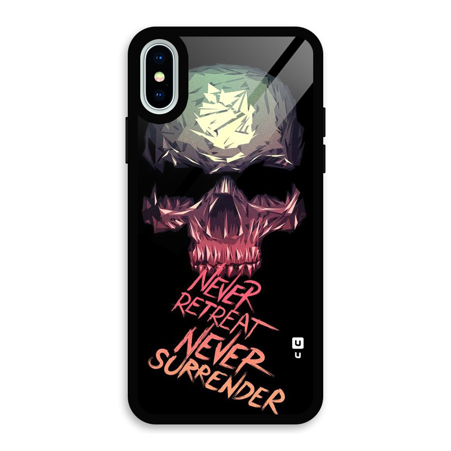 Never Retreat Glass Back Case for iPhone X