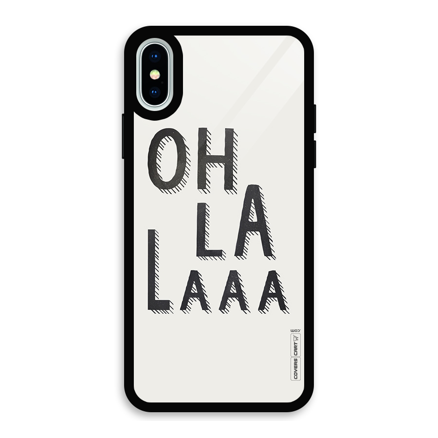 Oh La La Glass Back Case for iPhone X