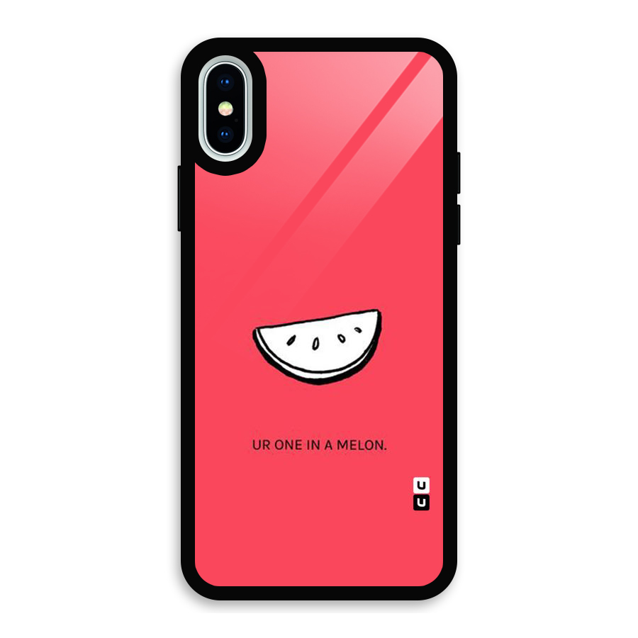 One In Melon Glass Back Case for iPhone X