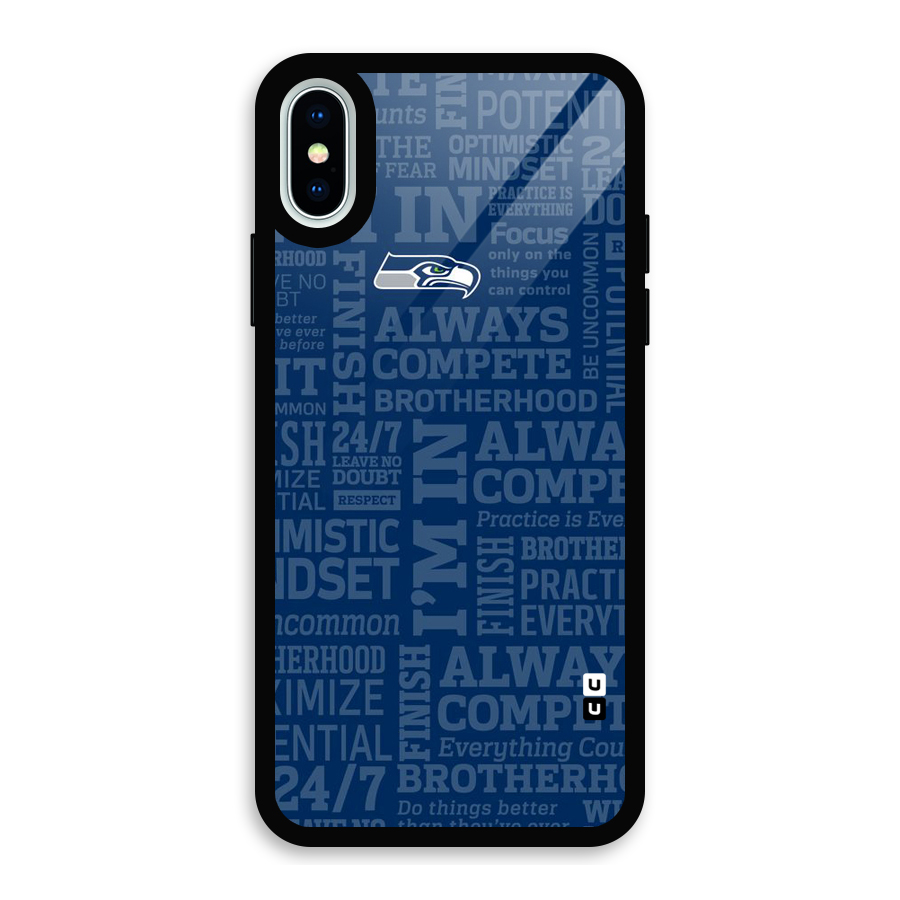 Optimistic Blue Glass Back Case for iPhone X
