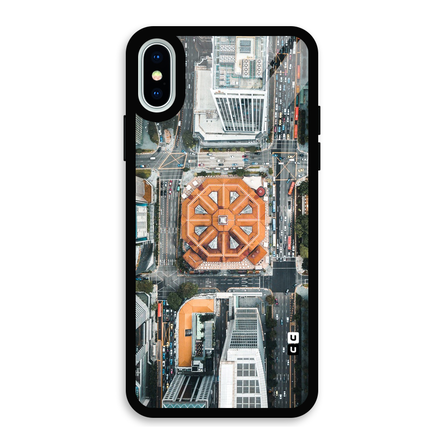 Orange Dome Glass Back Case for iPhone X