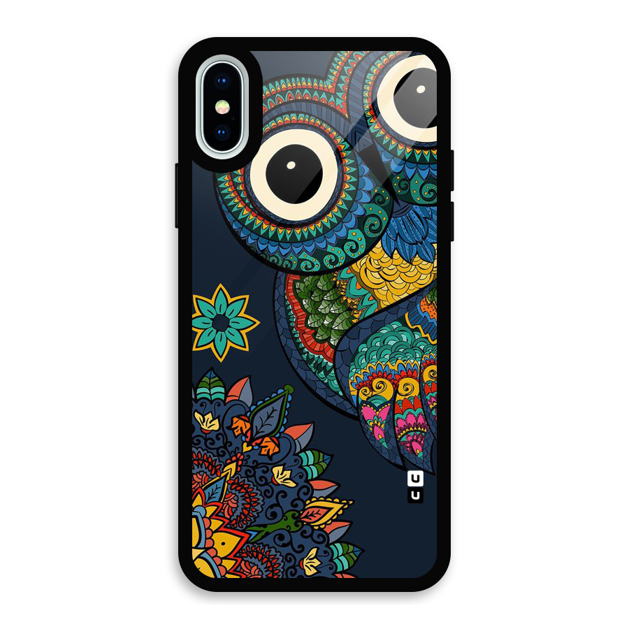 Owl Eyes Glass Back Case for iPhone X