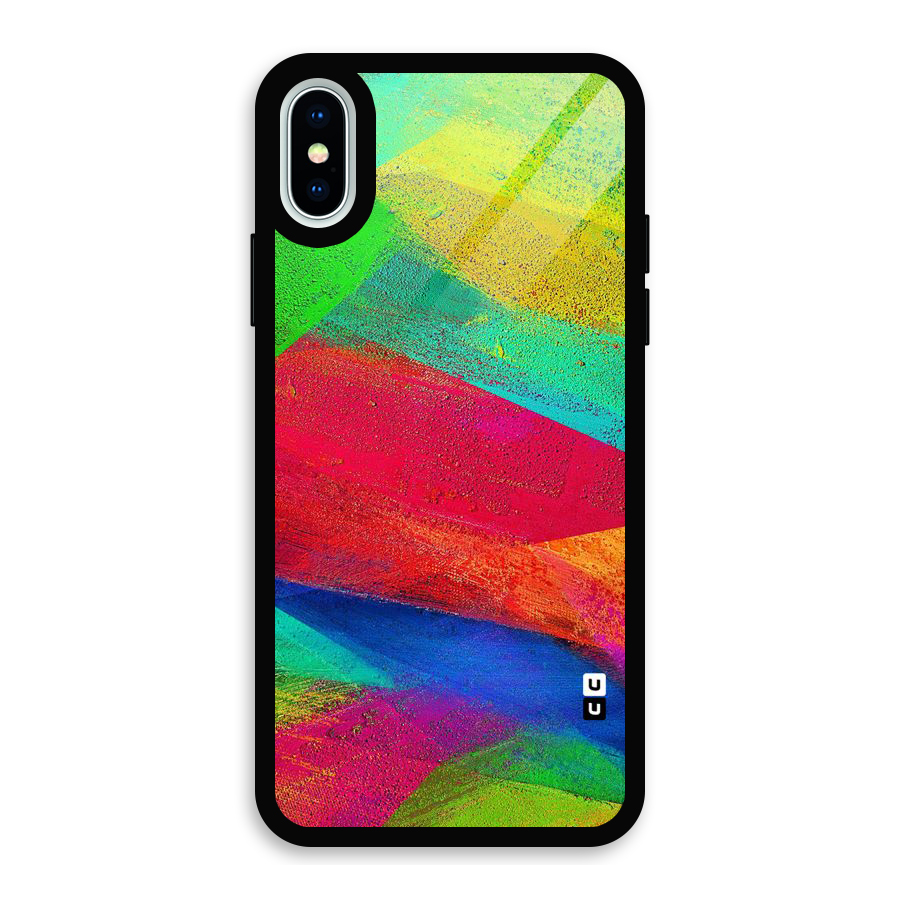 Paint Art Pattern Glass Back Case for iPhone X