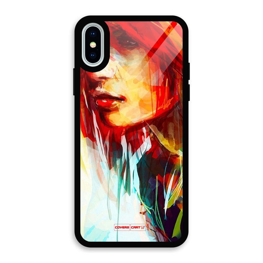 Painted Girl Glass Back Case for iPhone X